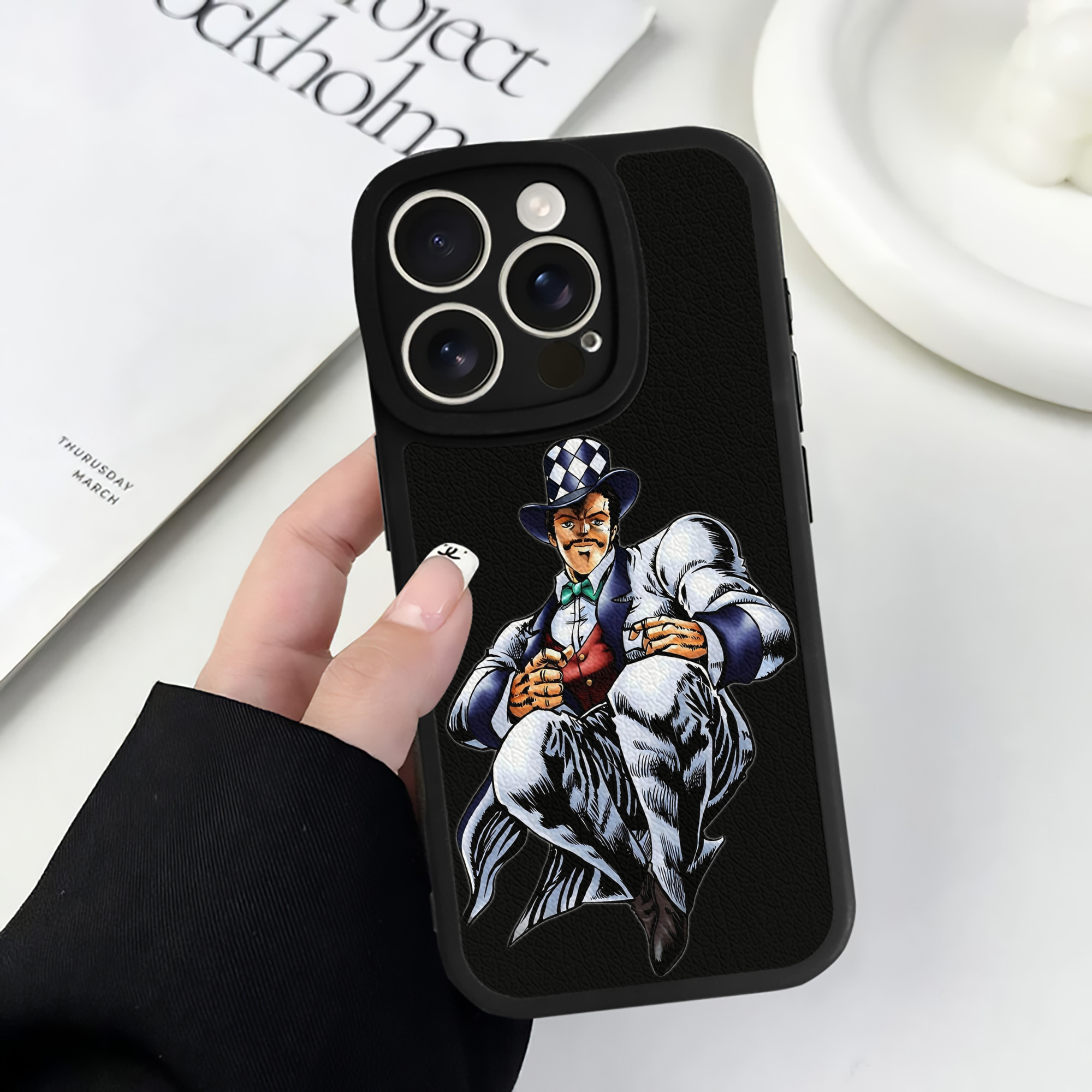 （画像用） ジョジョの奇妙な冒険 ウィル?アントニオ?ツェペリ JoJo's Bizarre Adventure Will Anthonio Zeppeli 【iPhone 16シリーズ対応】シリコンスマホケース（レザー調） 材質：シリコン